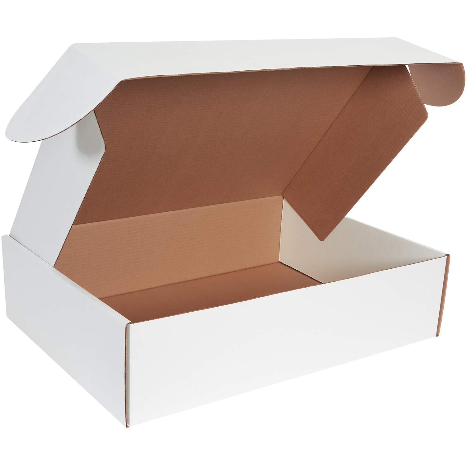 BOX USA BMFL24186 White Corrugated Boxes for Document Storage