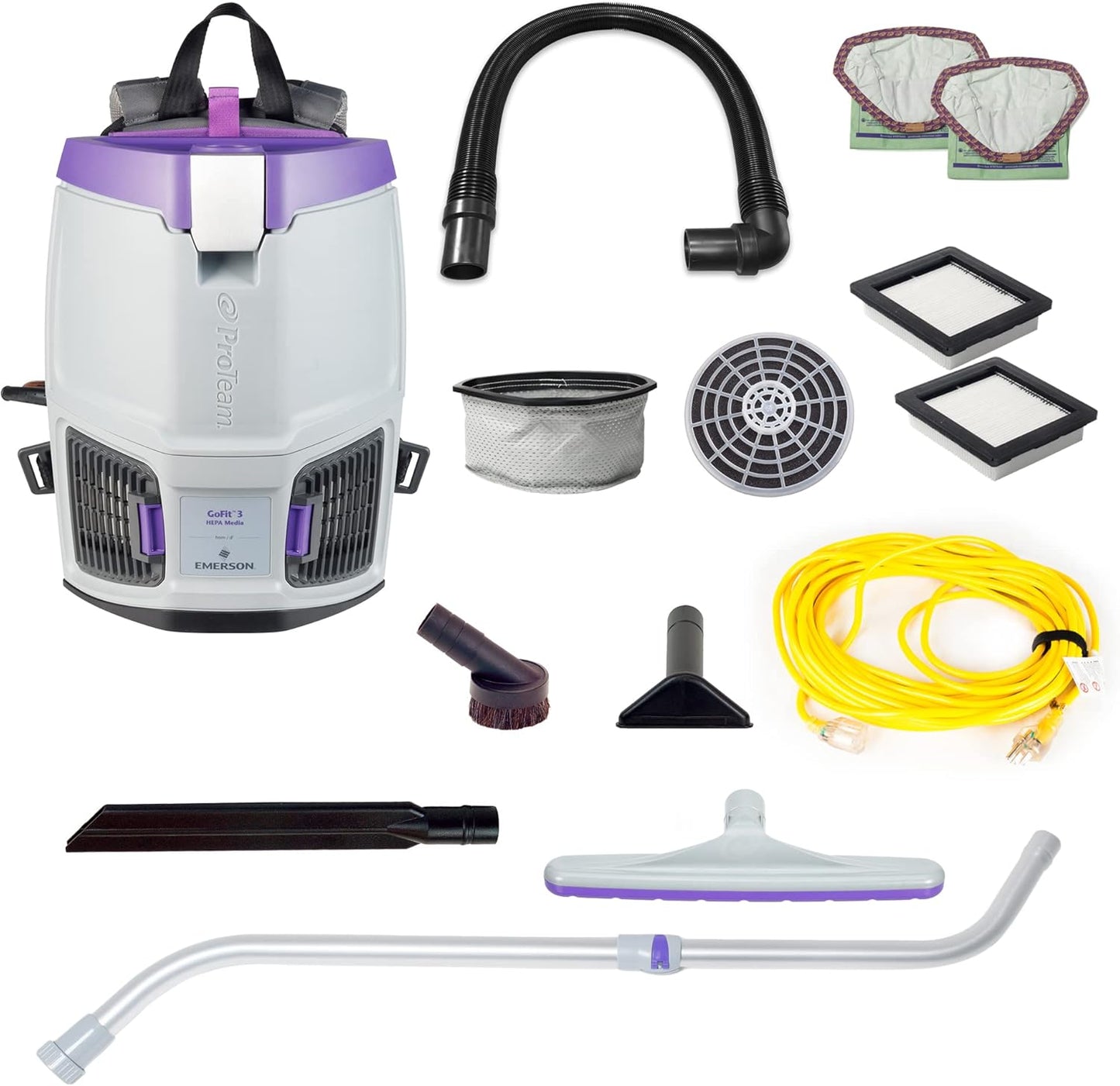 ProTeam GoFit 3 Commercial Backpack Vacuum with Xover Tool Kit