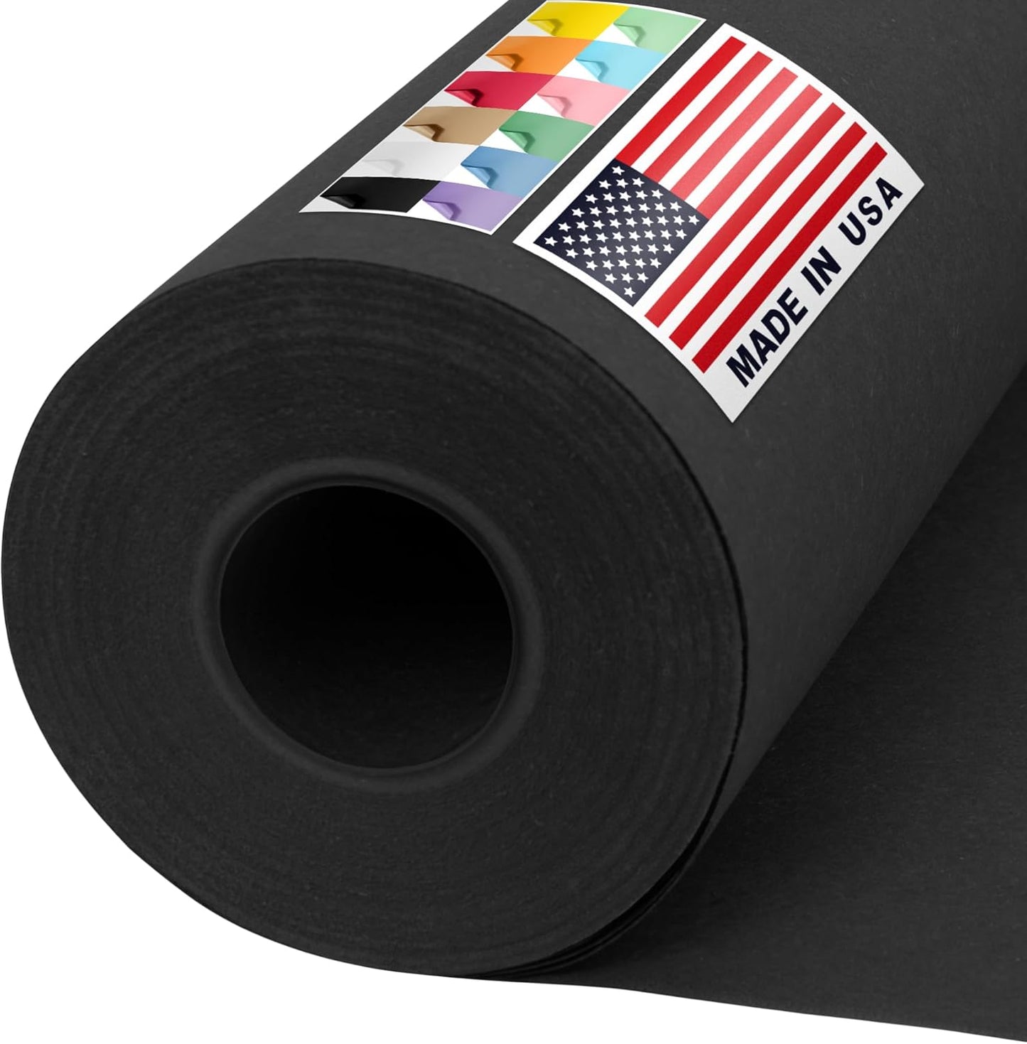 36in x 1200in Black Kraft Paper Roll for Crafts and School Use