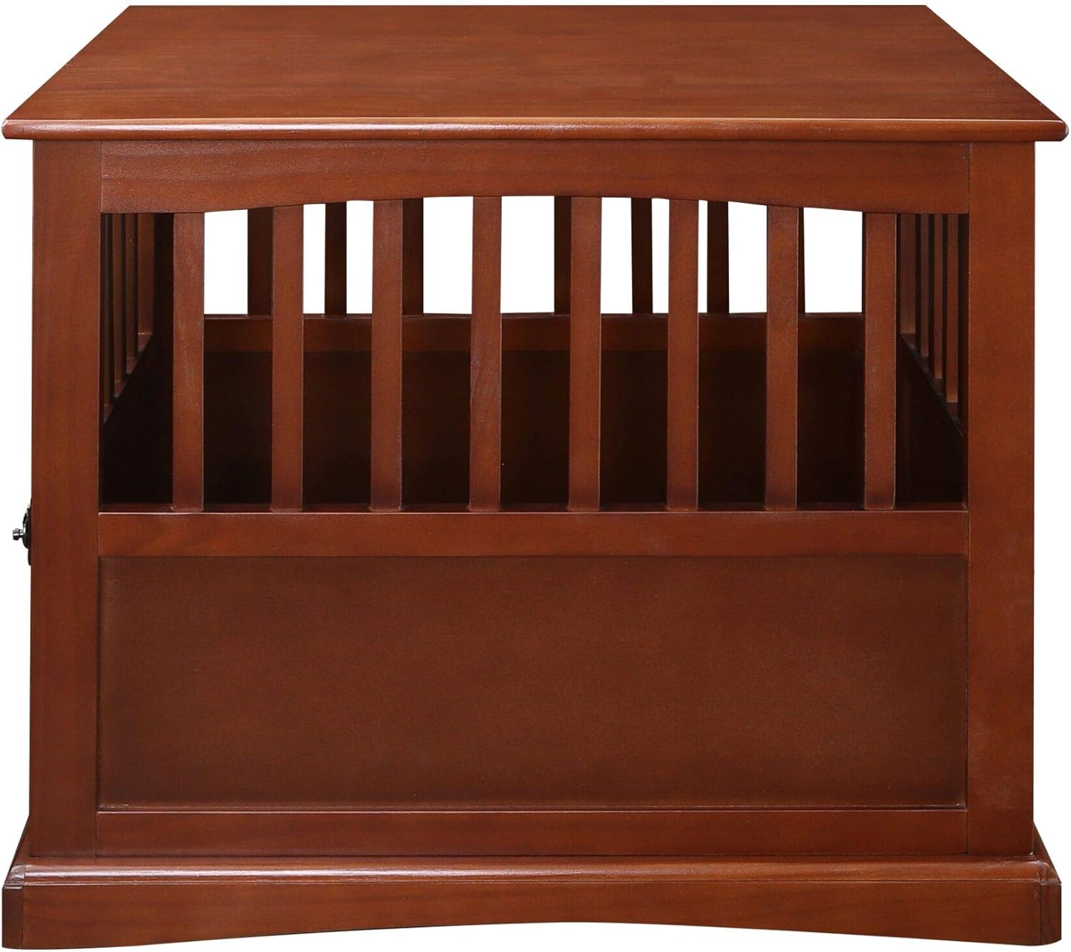 Casual Home Wooden Medium Pet Crate with End Table Design