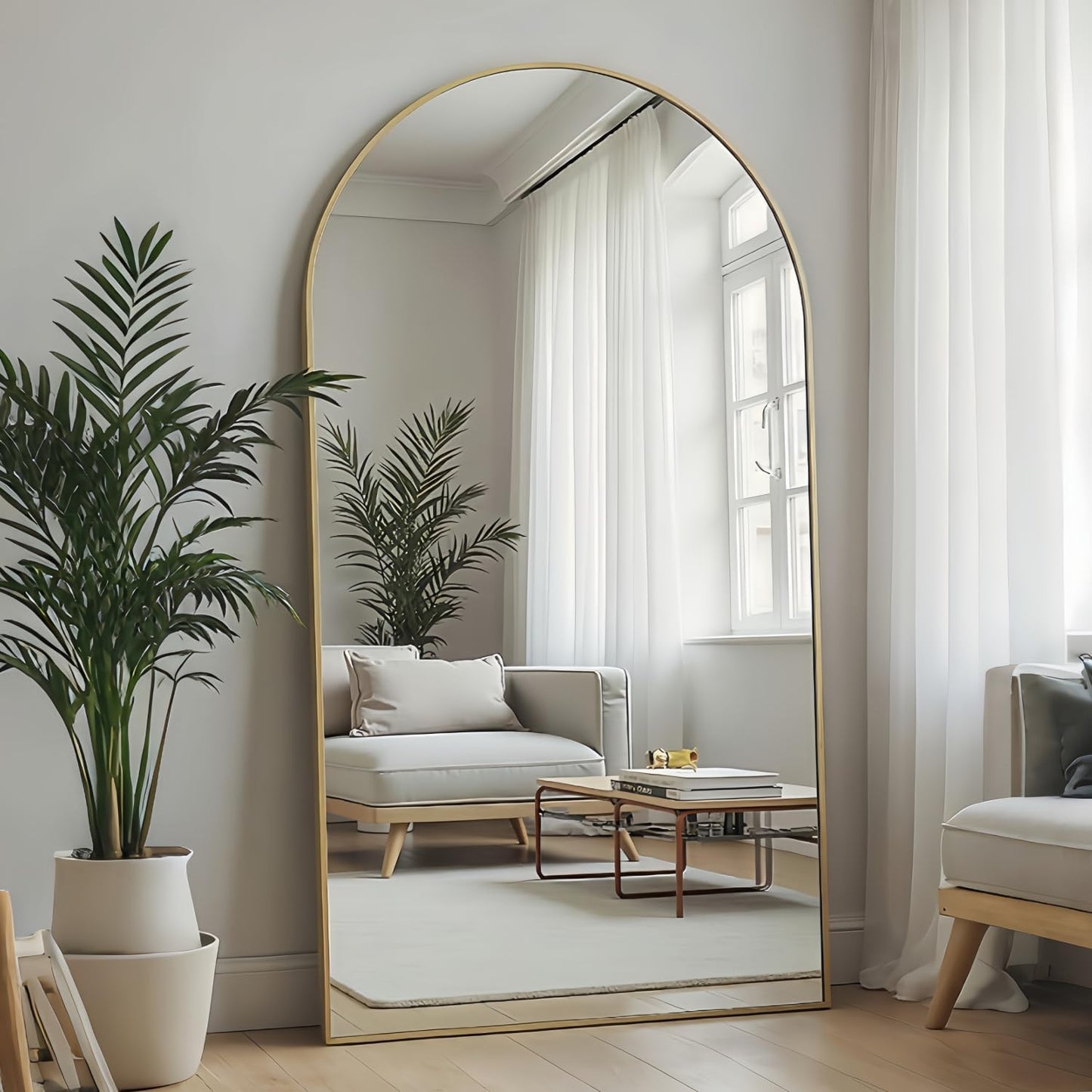 Arched Full Length Mirror 76in x 34in for Bedroom and Living Room