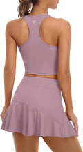 Stylish Women's Tennis Dress Featuring Built-in Shorts and Pockets