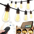 Solar String Lights 54FT(48+6) - Dimmable Outdoor Solar Patio Lights