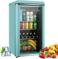 4.9 Cu.Ft Retro Beverage Cooler Double Glass Door - Compact Display