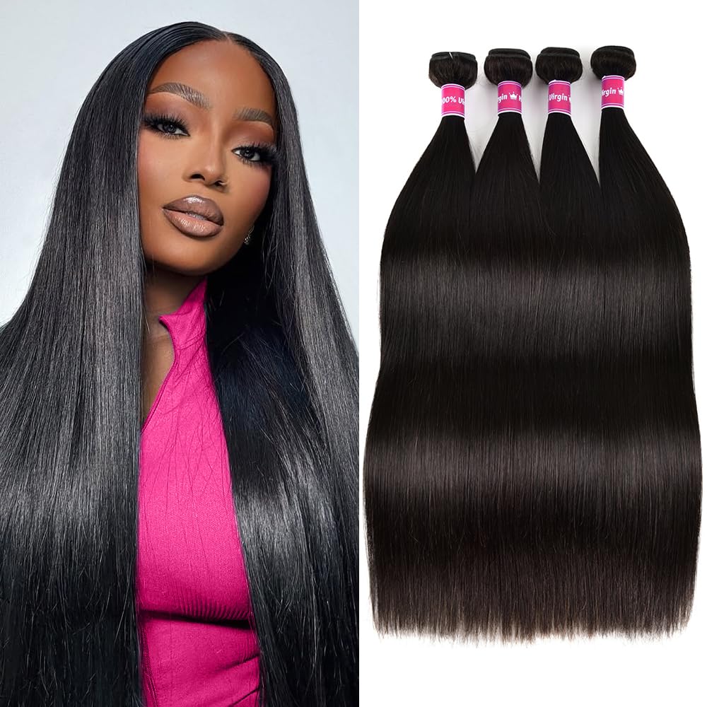 Straight Bundles Human Hair Extensions for Natural Looks