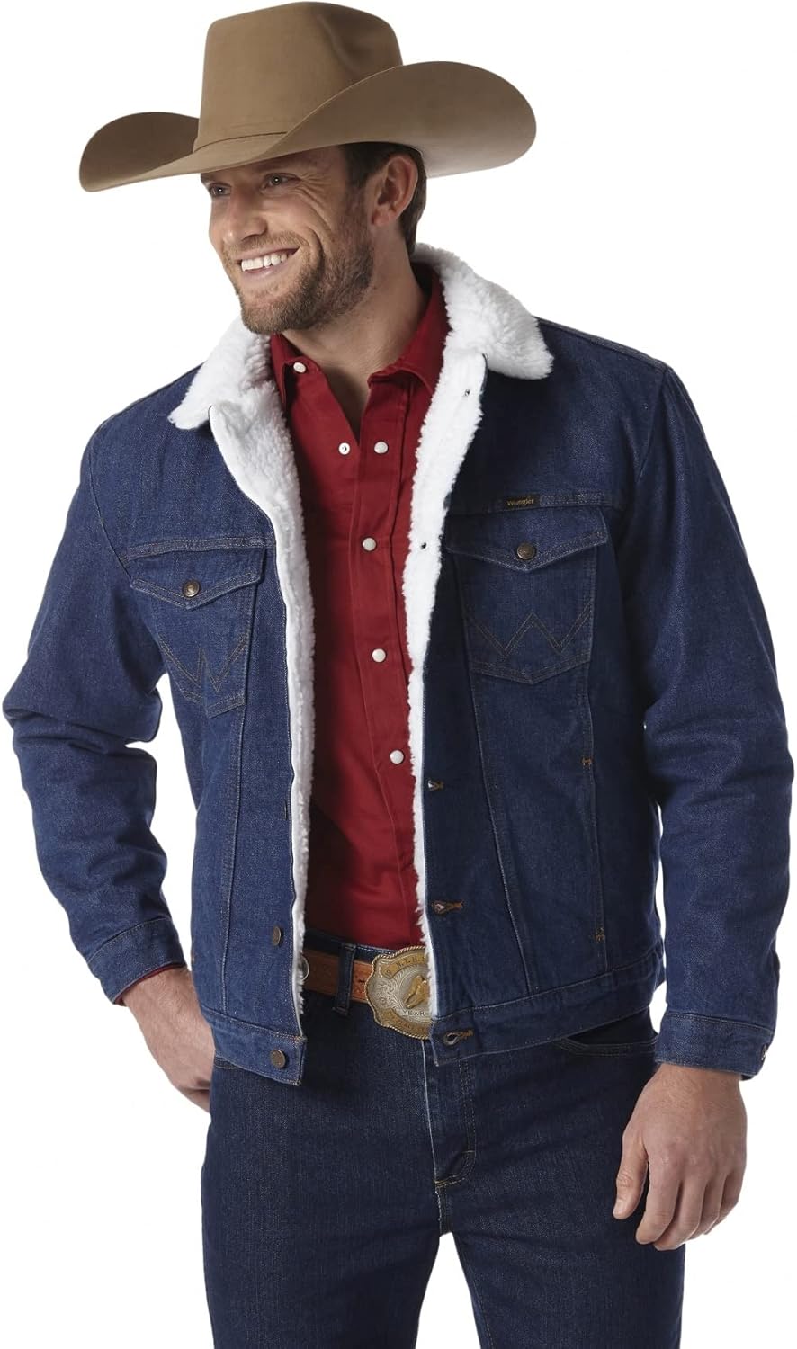 Wrangler Cowboy Cut Western Lined Denim Jacket for Men