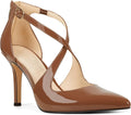 Womens Stiletto Pumps Pointed Toe Cross Strap Heels - Elegant Fit