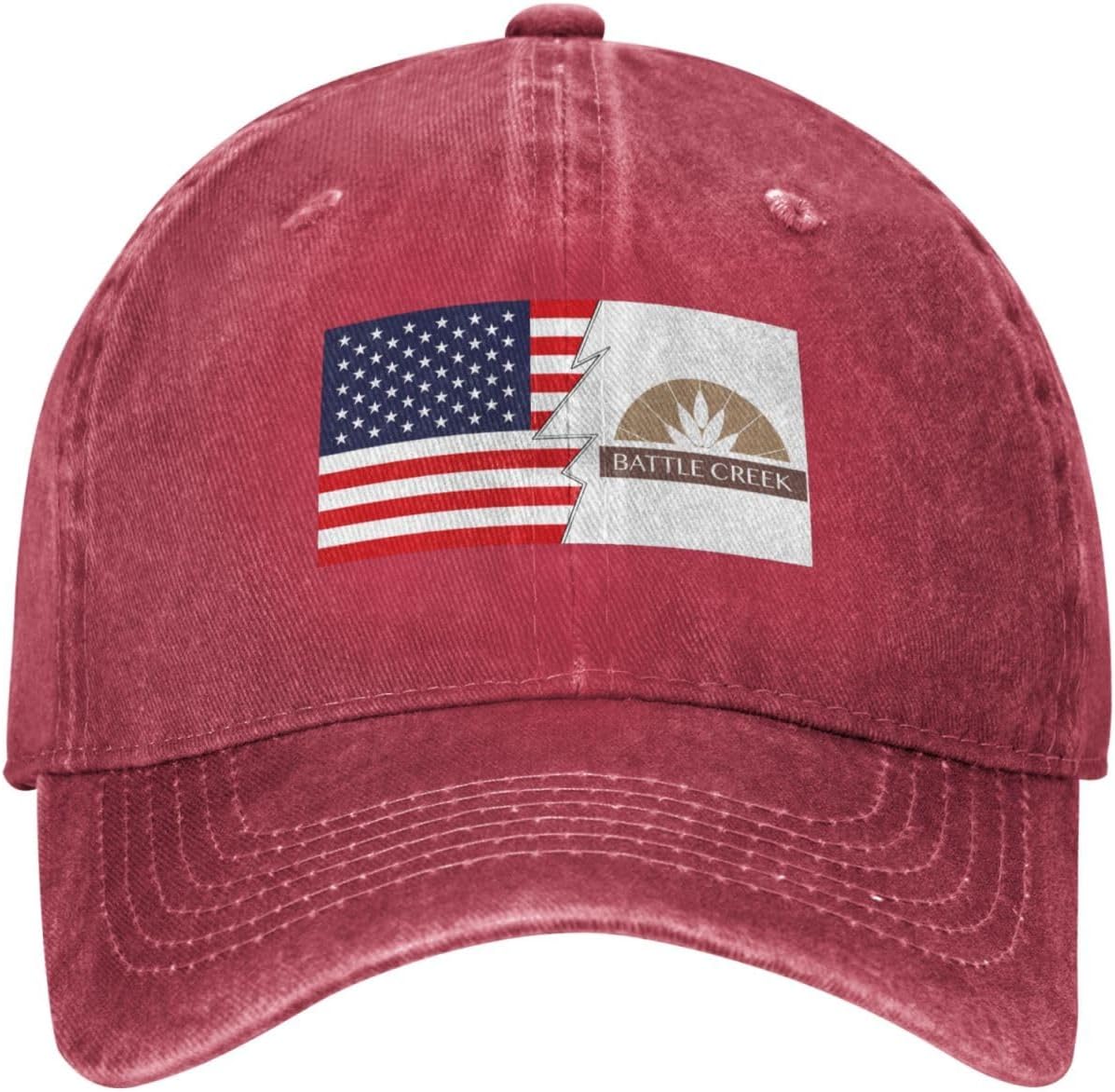 Battle Creek Flag Vintage Cotton Baseball Cap