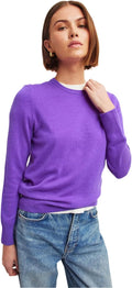 Womens Cashmere Crewneck Sweater - Classic 100% Cashmere Crew