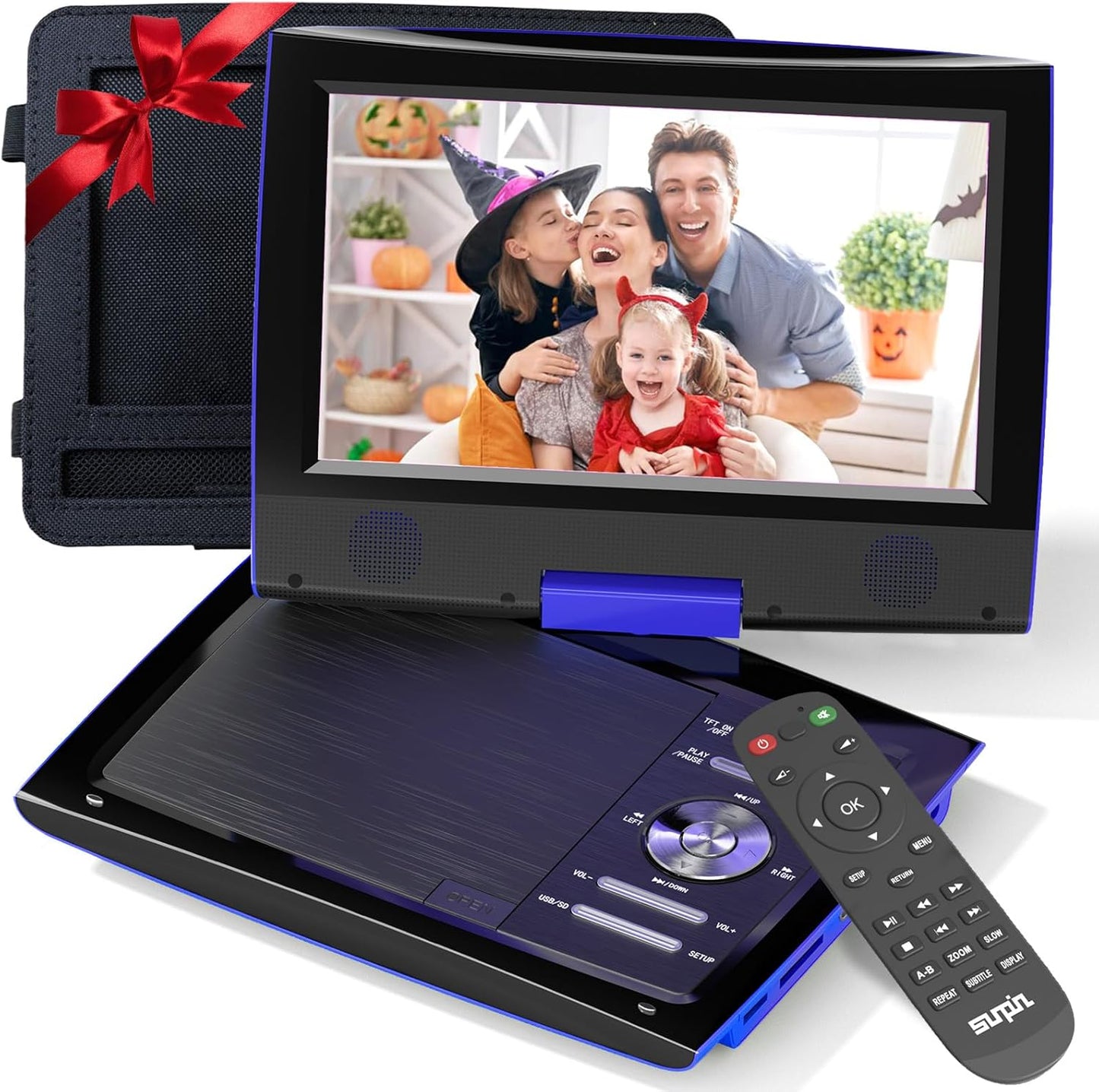 Portable DVD Player for Car with 9.5in Swivel Screen & Battery
