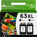 63XL Black Ink Cartridge Replacement 2 Pack - High Capacity