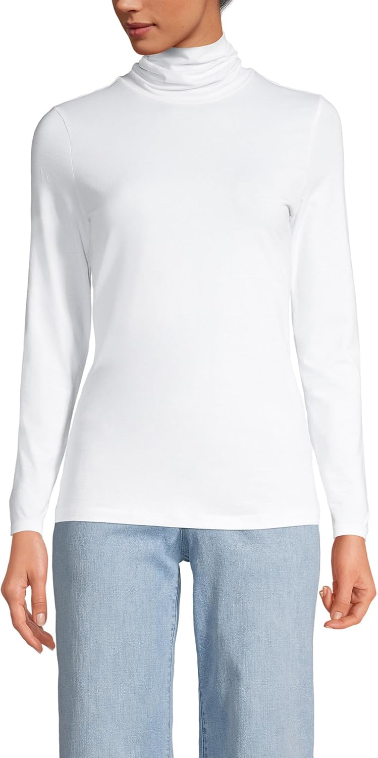 Lightweight Jersey Long Sleeve Turtleneck for Cozy Comfort