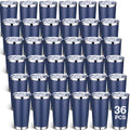 Stainless Steel Tumbler 36 Pack Navy 20 oz - Bulk Insulated Set