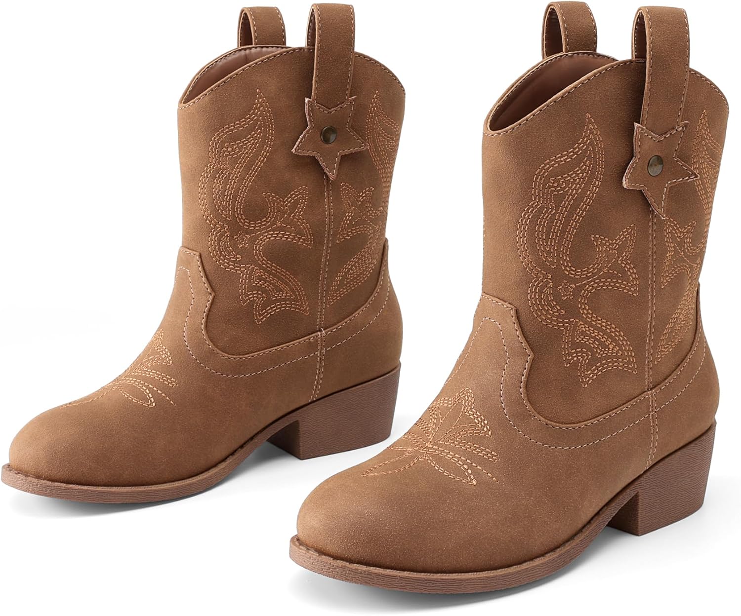 DREAM PAIRS Girls Cowgirl Boots for Toddler and Little Kid
