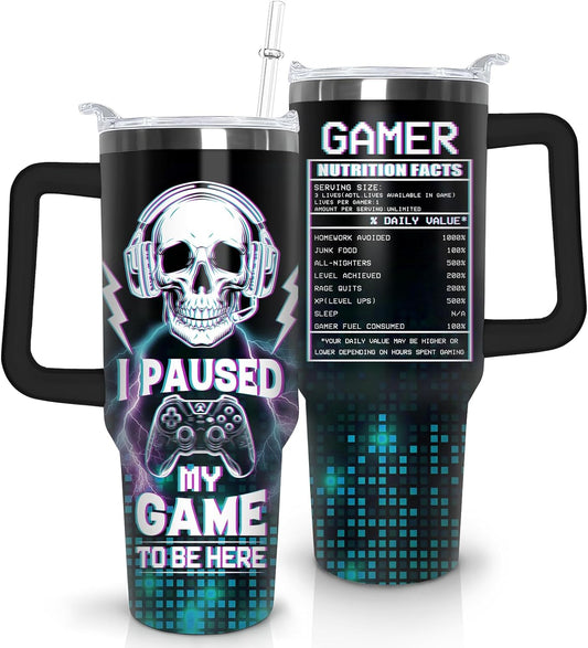 40oz Gamer Tumbler - Portable Fuel for Gaming