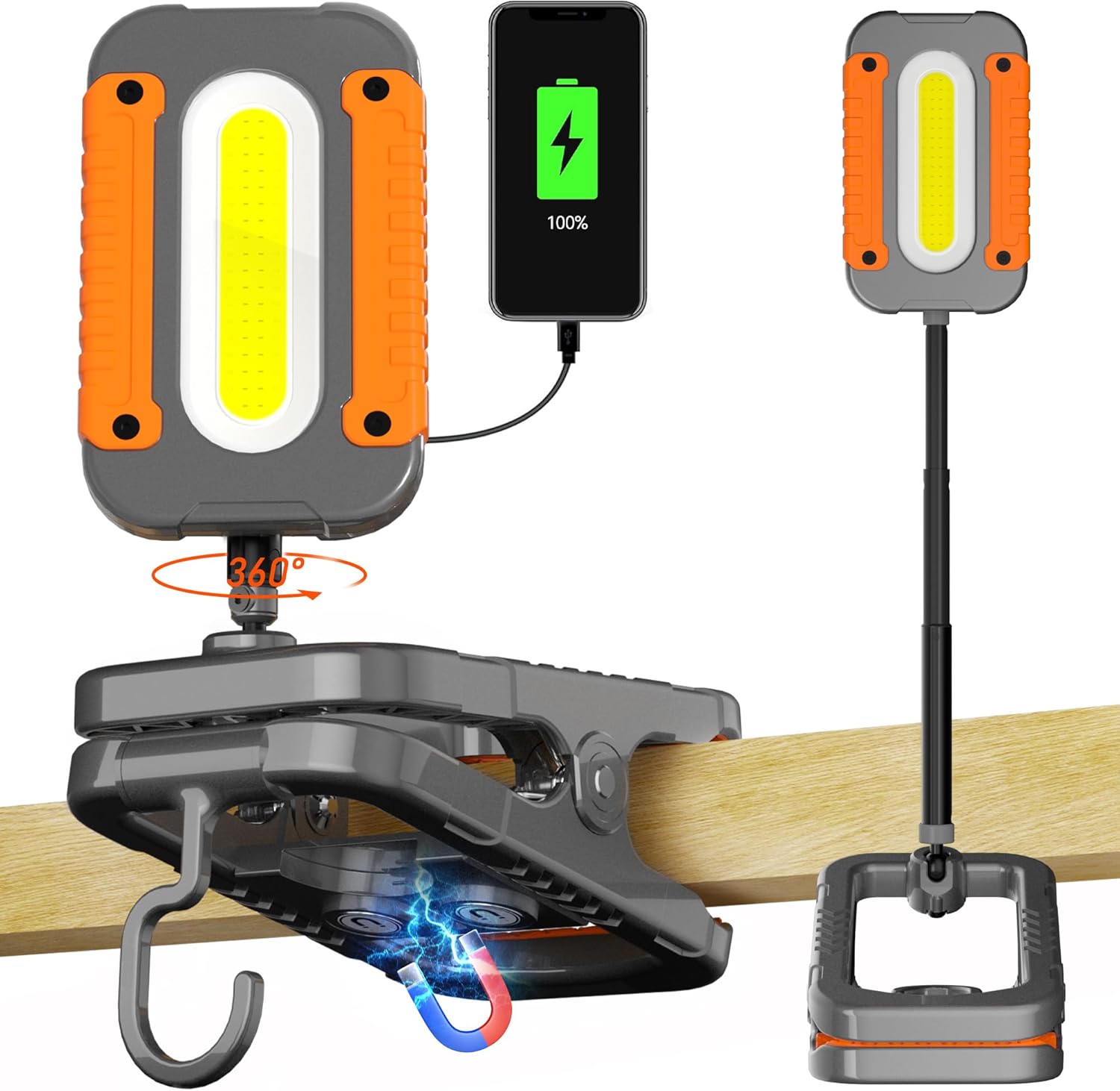 3000LM Rechargeable Work Light: Ultimate Versatility!