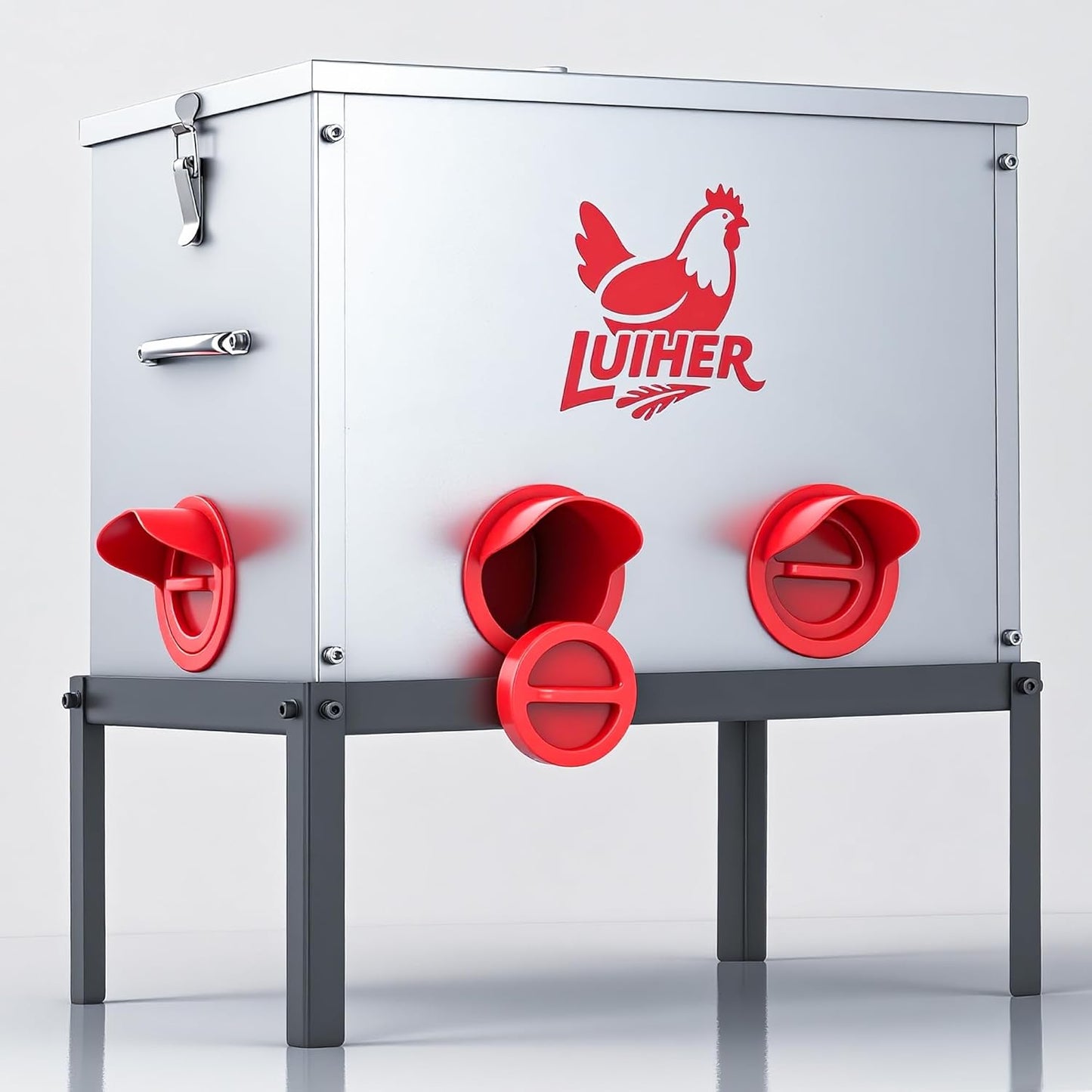 LUIHER Chicken Feeder with 40lb Capacity and 6 Feeding Ports