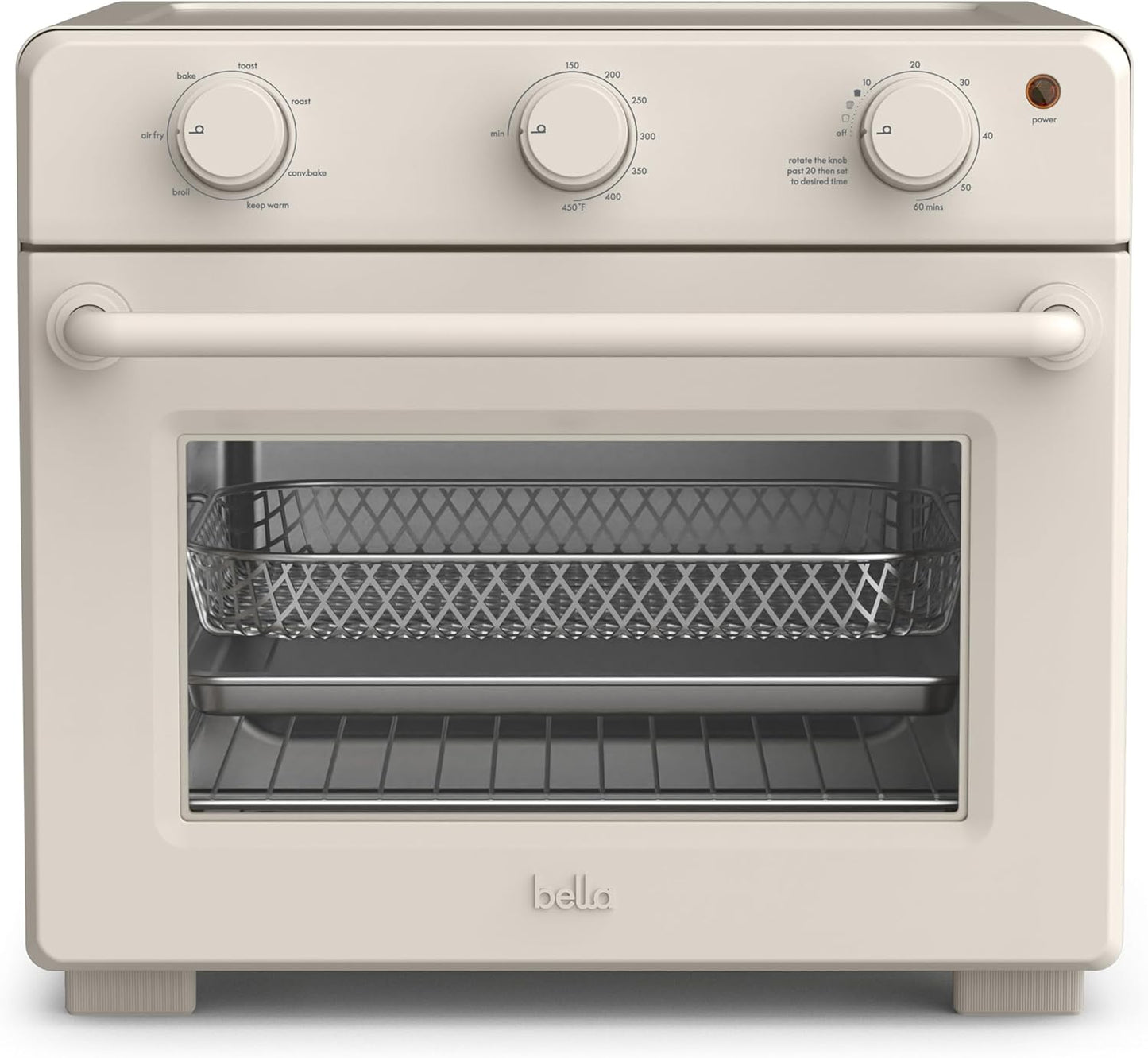 Bella Air Fry Toaster Oven with 7 Cooking Options for Easy Meals