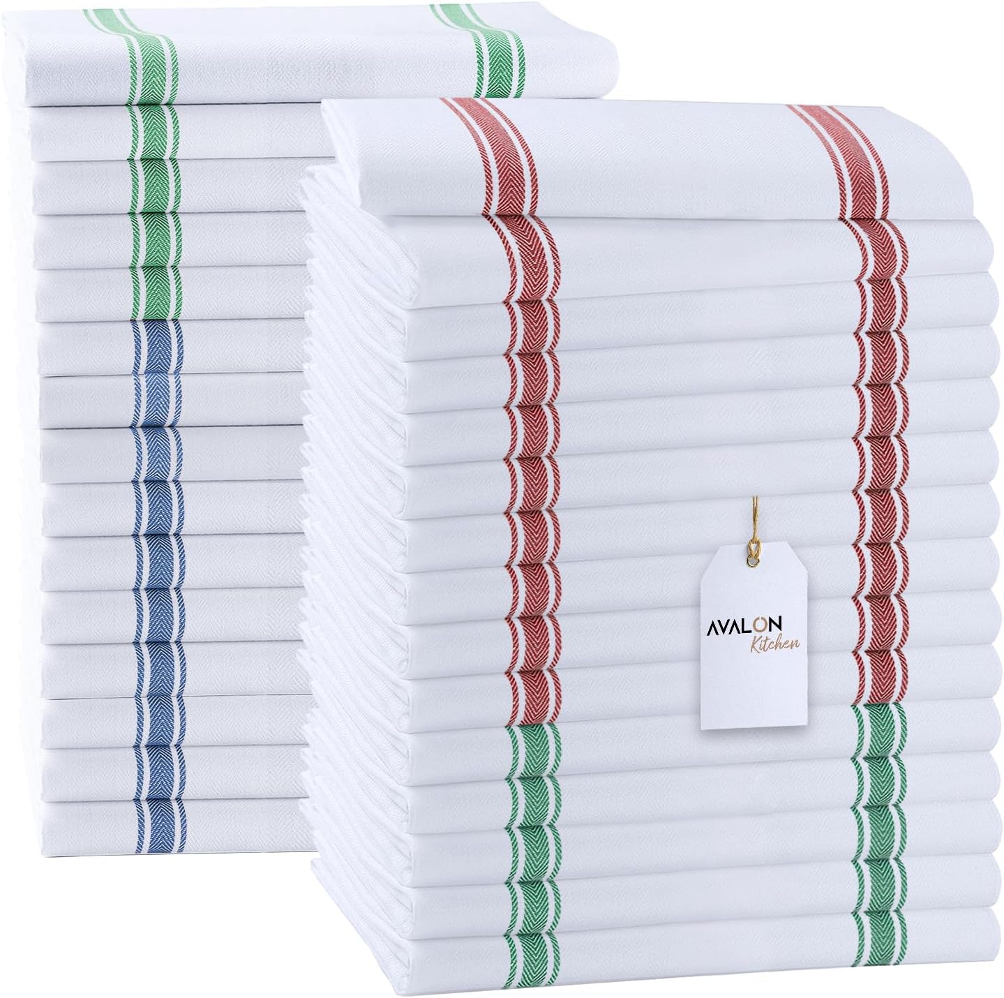 Soft & Absorbent Dish Towels Set of 30 for Kitchen Cleaning