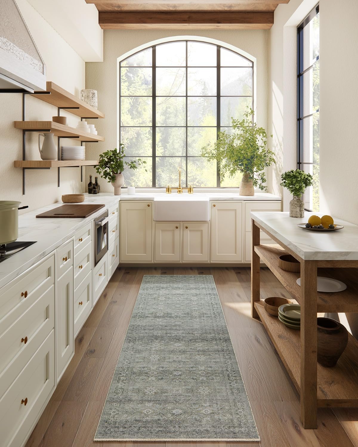 Machine Washable Kitchen Runner Rug: Soft Non Slip Floor Rug