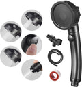 Black High Pressure Handheld Shower Head with On Off Switch