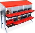 Chicken Nesting Box 10 Compartment Roll Away Nesting Box - Easy Egg