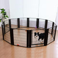 Heavy Duty Dog Playpen 32 in Height (Black, 12 Panels) - Foldable