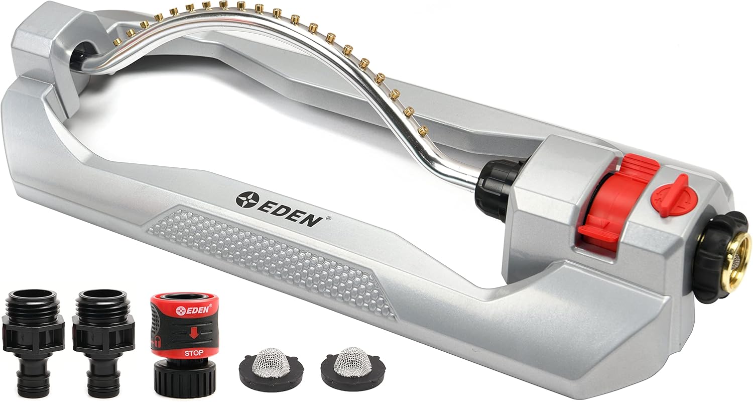 Eden 96215 Metal 2-Way Oscillating Sprinkler for Lawn Care