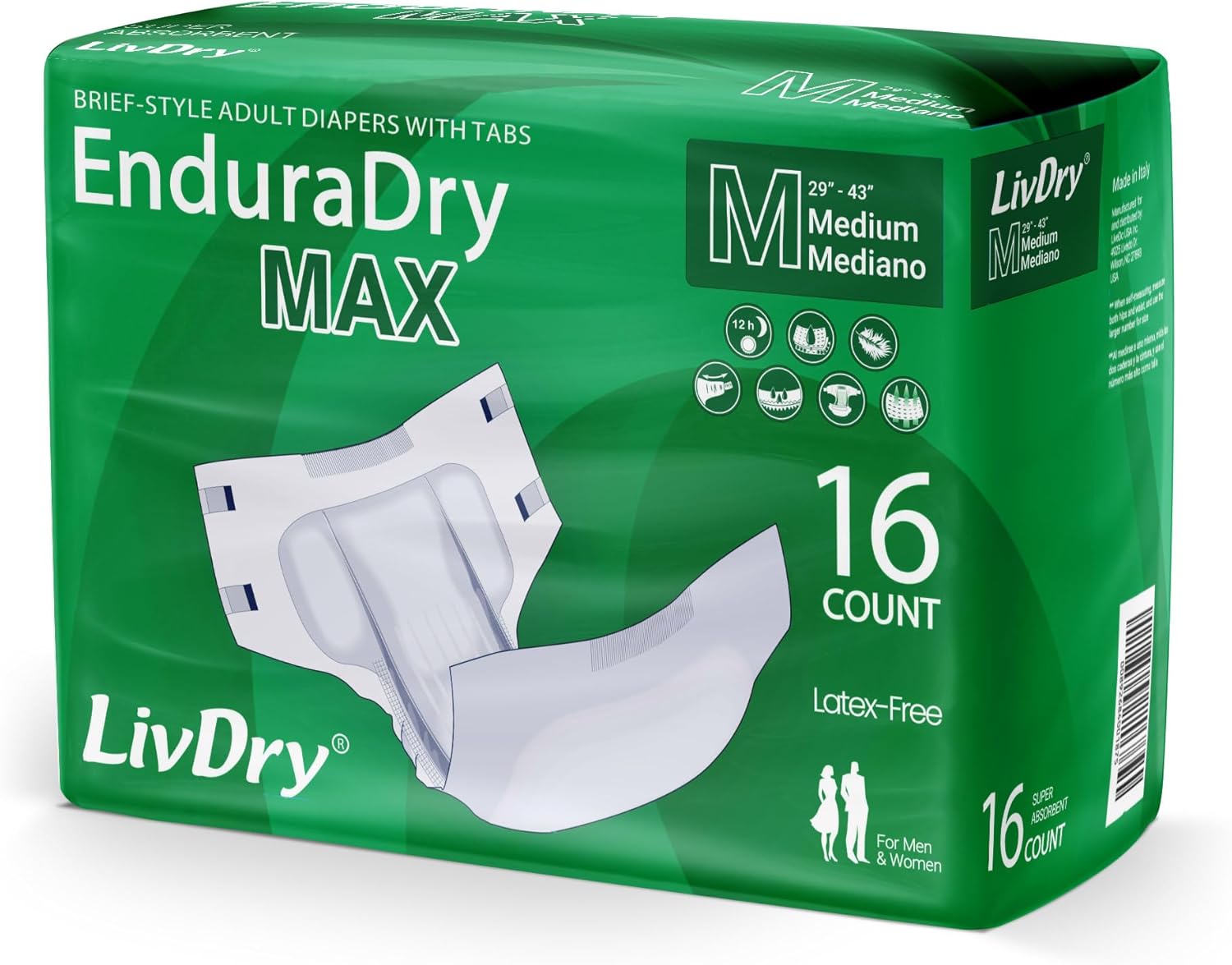 LivDry EnduraDry Max Adult Diapers for Ultimate Comfort and Protection