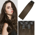 WindTouch Clip in Hair Extensions Medium Brown 22in - Natural Volume