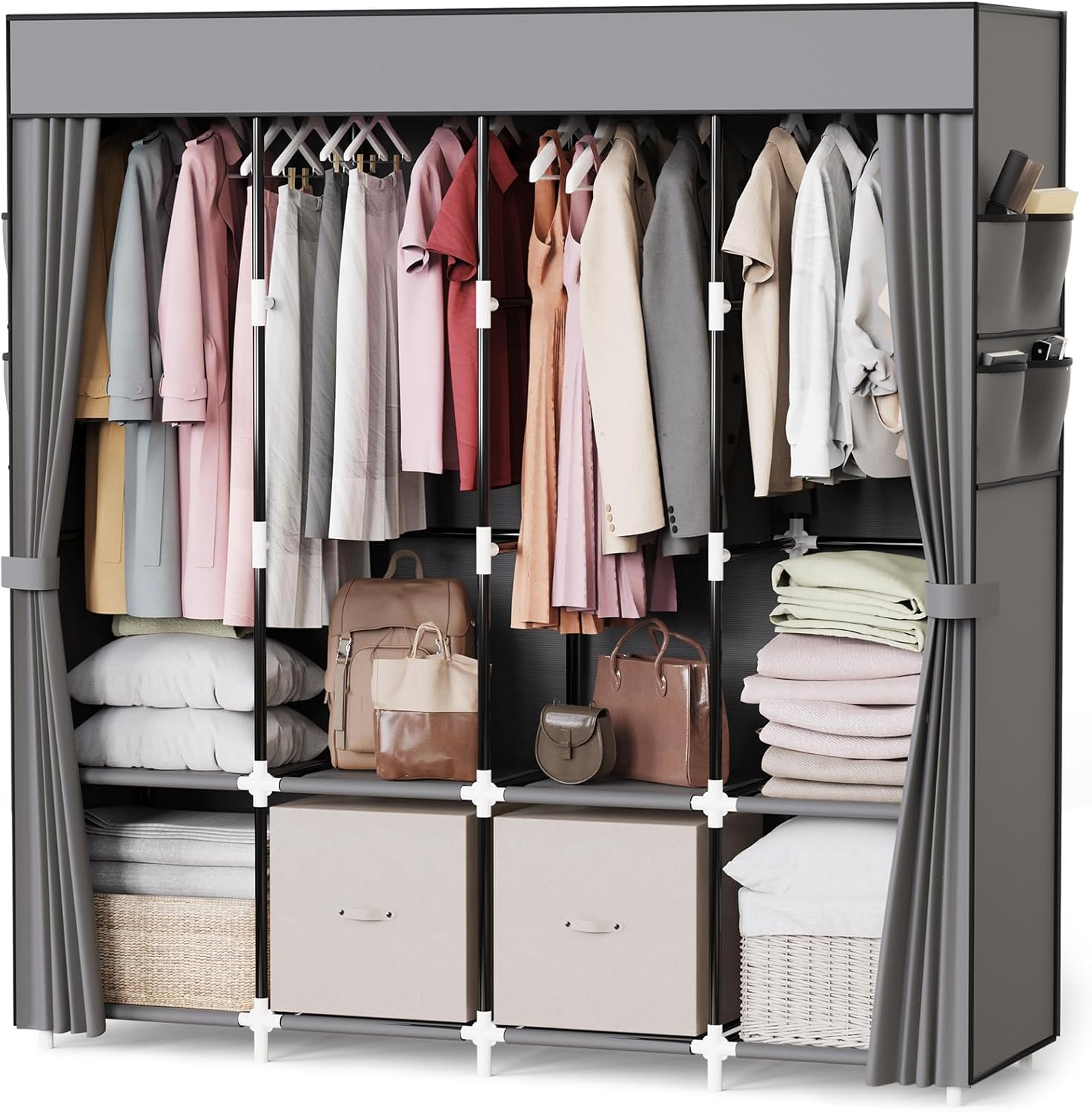 Mavivegue Portable Closet Wardrobe with Large Capacity Storage