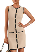 KIRUNDO Women's Business Casual Dress 2025 - Elegant Summer Knit