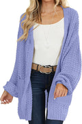 Women's 2025 Fall Open Front Chunky Knit Sweater Cardigan - Cozy