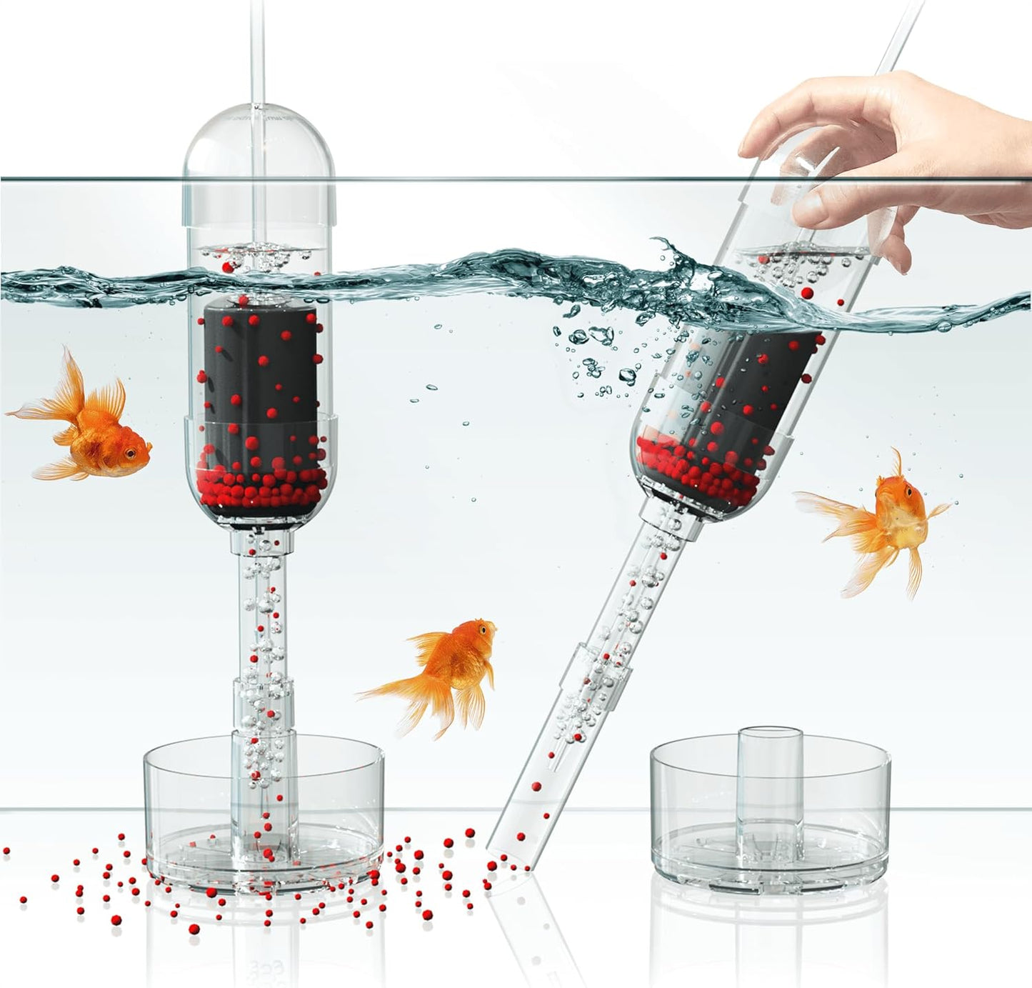 Aquarium Cleaner 2in1 for Small Tanks - Efficient Debris Removal