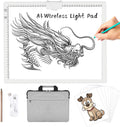 TOHETO A3 Rechargeable LED Light Pad with Stand & Magnetic Clip