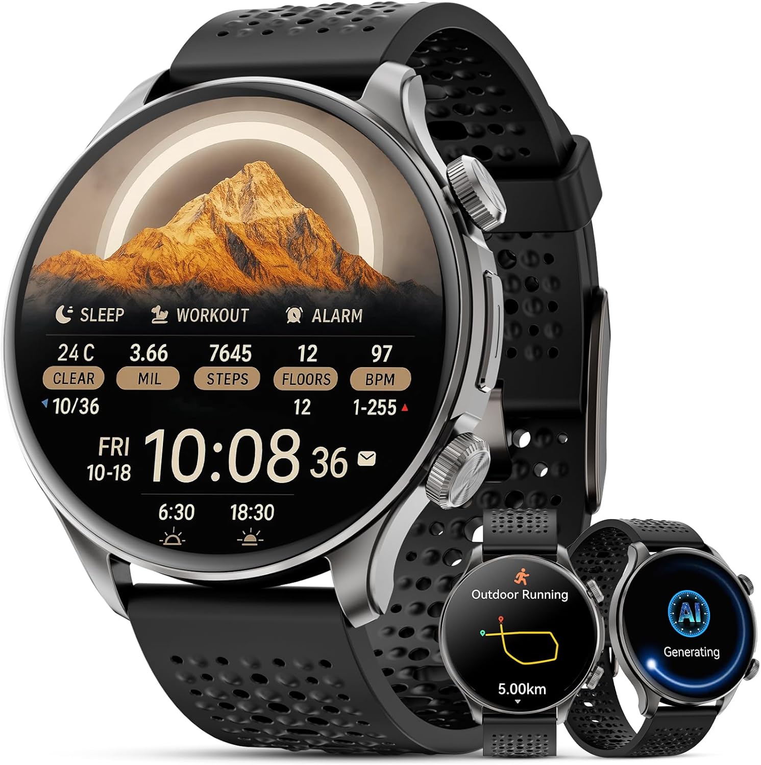 GPS Smart Watches for Men with AMOLED Display and 170+ Modes