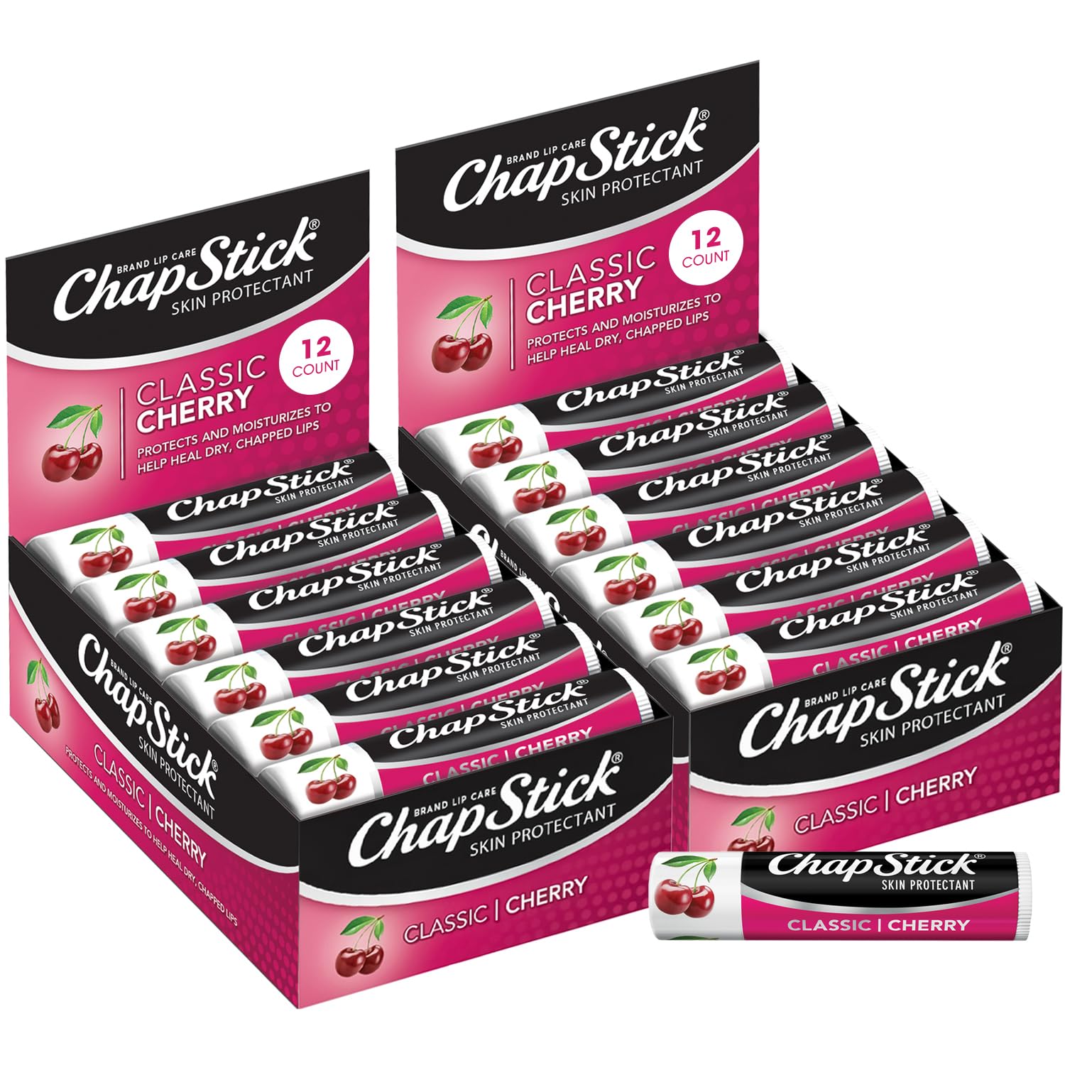 Bulk Cherry Lip Balm 24-Count for Hydrated, Smooth Lips