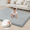 Baby Play Mat 1.3 in Thick Memory Foam Playmat - Soft Tummy Time Pad