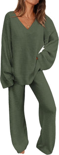 Two Piece Women's Knit Lounge Set - Cozy Fall Winter Outfit