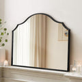 Black Scalloped Arched Mirror 32x24 - Minimalist Wall Mirror