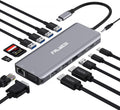 USB C Laptop Docking Station 14 in 1 Type C Hub - Triple Display Ready