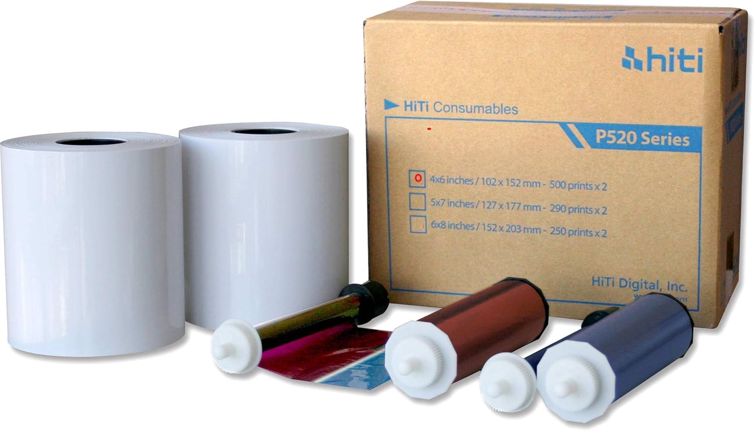 HiTi P520/P520L 4x6 Media: 1000 Sheets, 2 Rolls, Vibrant Photos!