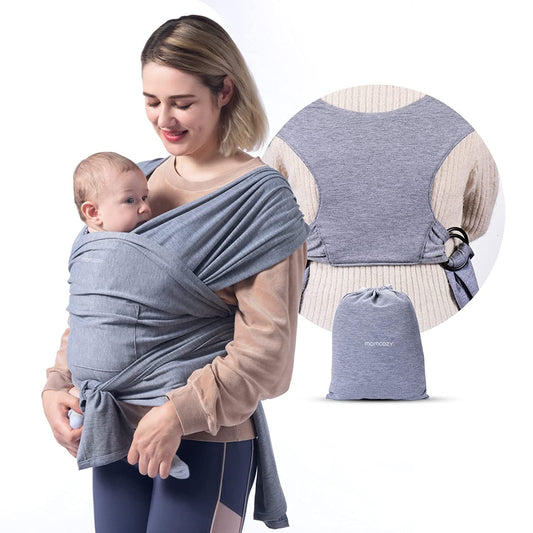 Momcozy Lightweight Baby Wrap Carrier - Hands-Free Comfort for Newborns to Toddlers