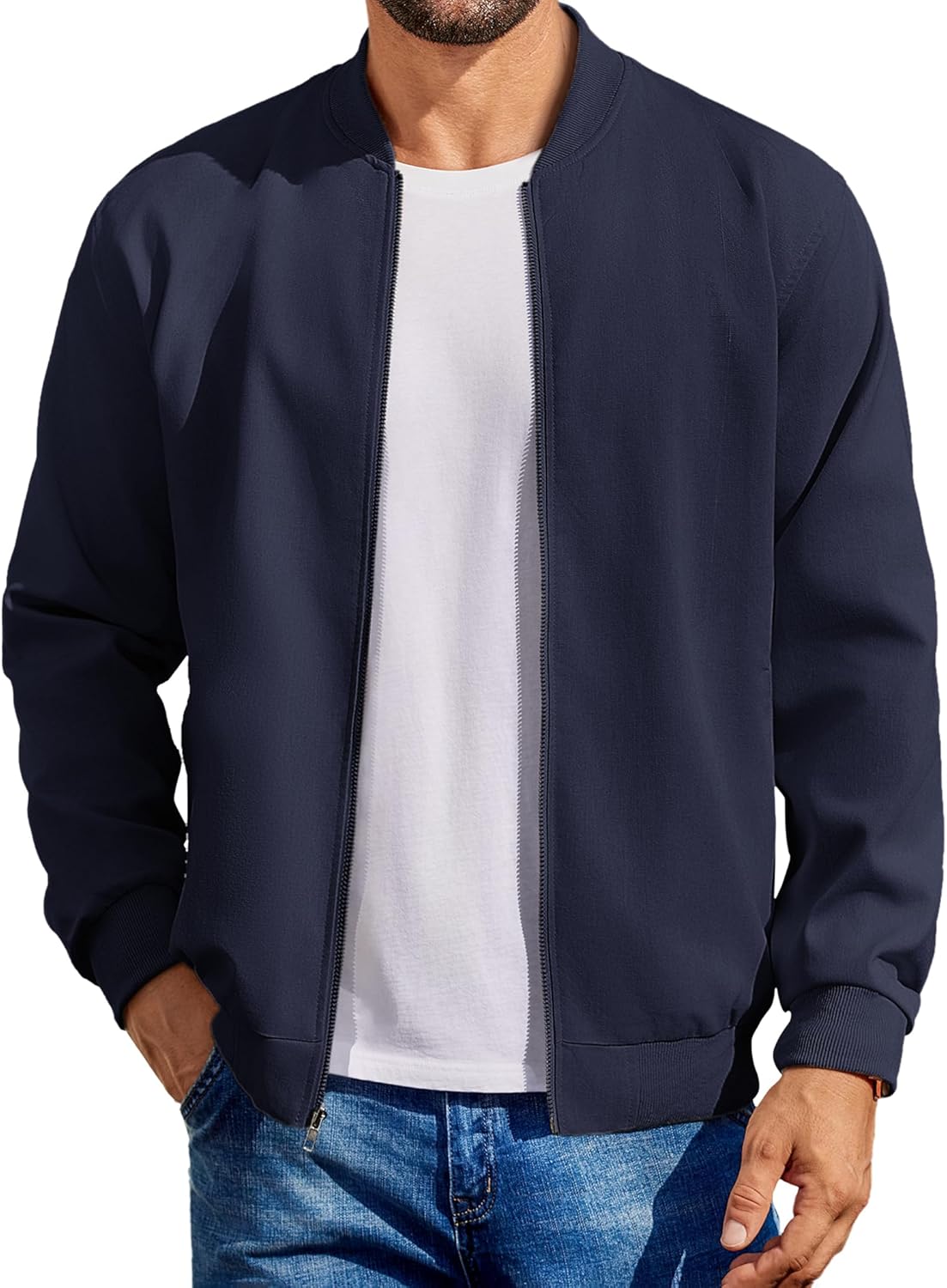 COOFANDY Men's Lightweight Bomber Jacket for Casual Style