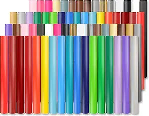 Lya Vinyl 65 Pack Permanent Vinyl Sheets for DIY Projects