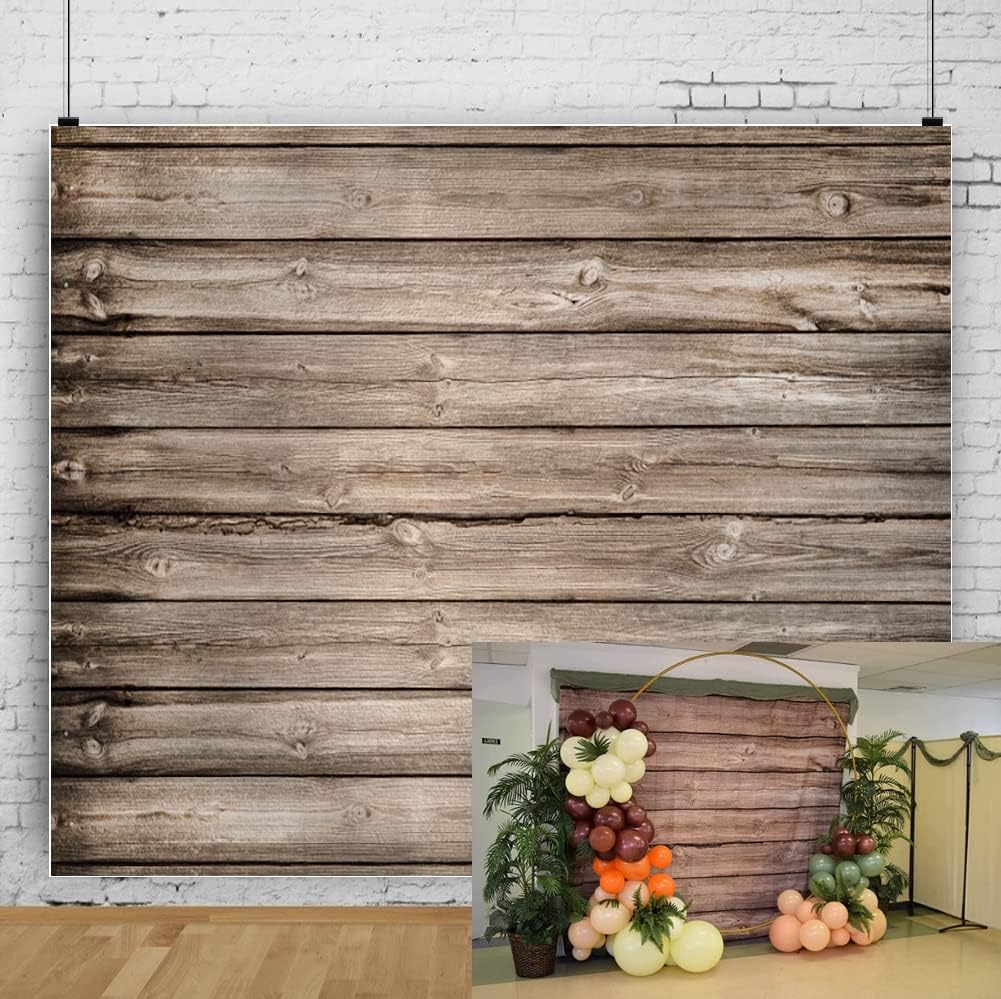 Rustic Wood Backdrop for Party 10x8ft Photography Background