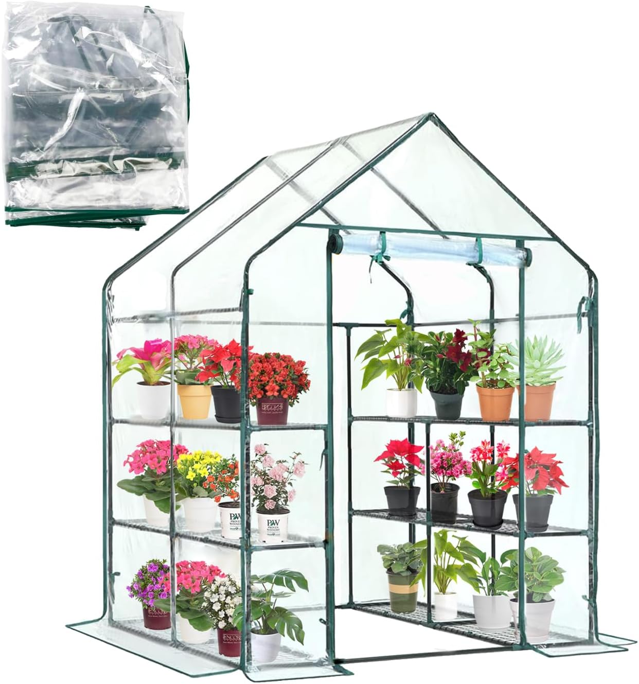 Walk-in Greenhouse Replacement Cover for Outdoor Plant Care