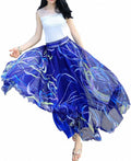 Afibi Women Full Length Maxi Chiffon Long Skirt for Beach