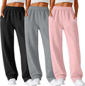 Neer 3 Pack Womens Wide Leg Sweatpants for Casual Comfort