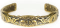 Cuff bracelet Scandinavian Wolves - Handmade Solid Brass Unisex